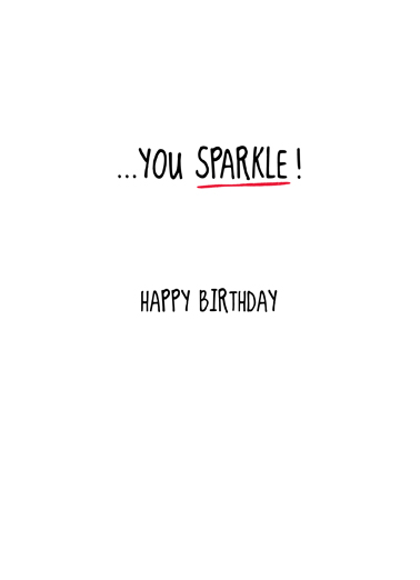 You Sparkle Birthday Ecard Inside