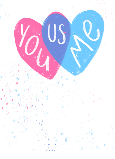 You Us Me Valentine's Day Card Cover