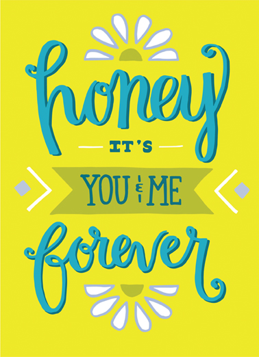 You and Me Forever Anniversary Card Cover