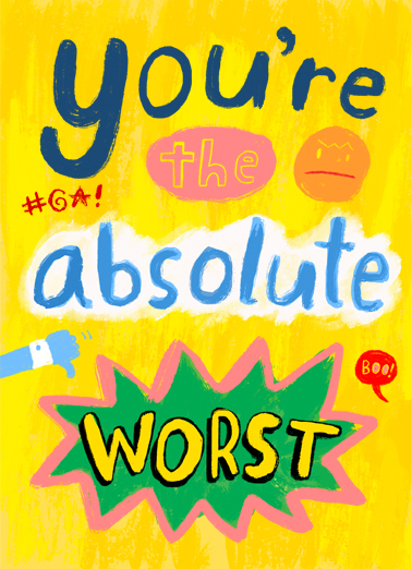 You are the Worst Lettering Card Cover
