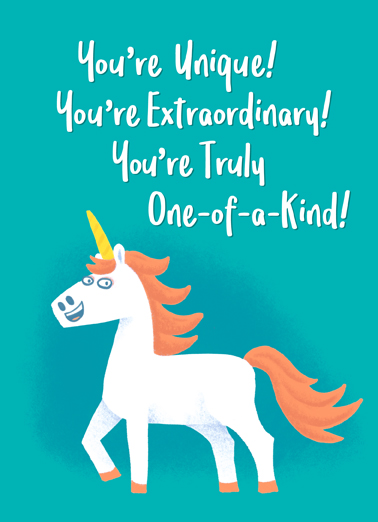 You're the Unicorn Birthday Card Cover