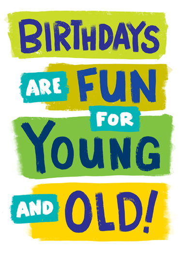Young and Old Birthday Ecard Cover