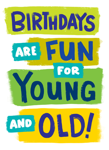 Young and Old Lettering Card Cover