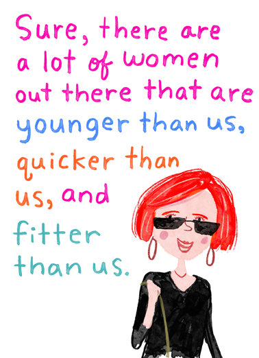 Younger Fitter Than Us Birthday Ecard Cover
