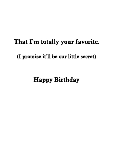 Your Favorite For Dad Birthday Card Inside