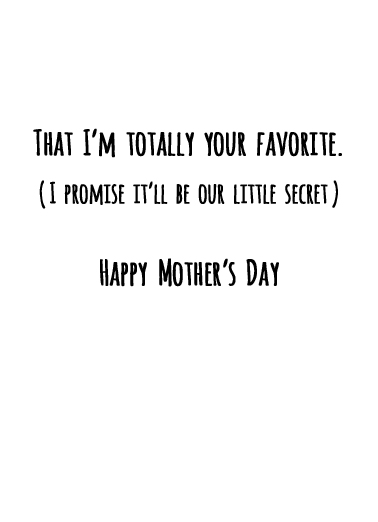 Your Favorite GM Mother's Day Card Inside