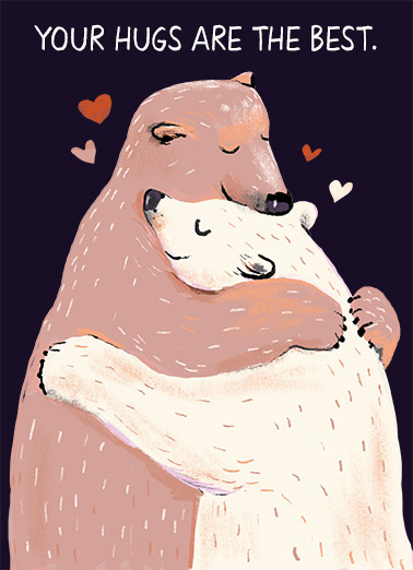 Your Hugs Val Hug Card Cover