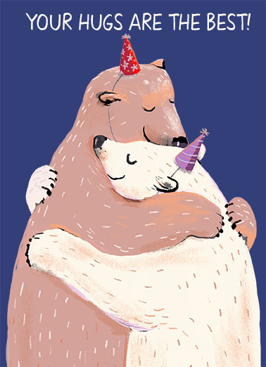 Your Hugs Birthday Card Cover