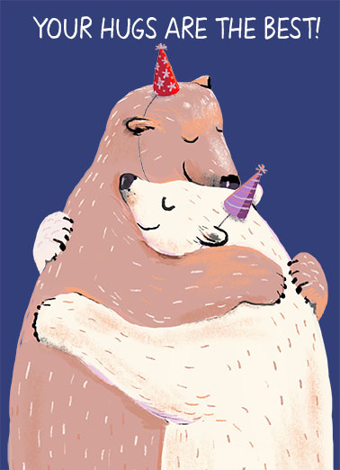 Your Hugs National Hug Day Card Cover