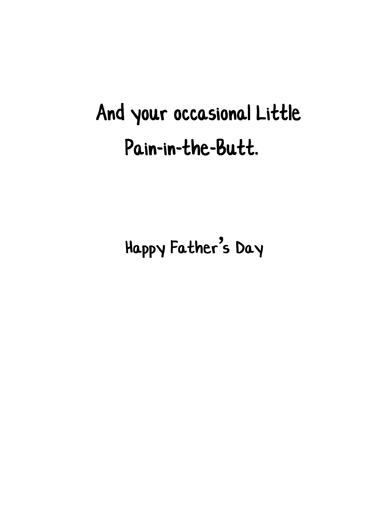 Your Little Girl Father's Day Card Inside