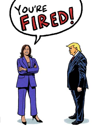 Youre Fired Kamala Birthday Card Cover