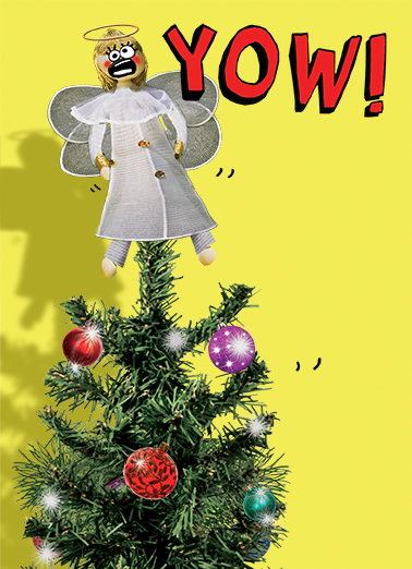 Funny Christmas Card Angel Tree Topper From Cardfool Com