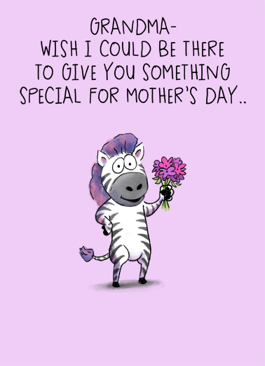 Zebra Grandma Mother's Day Card Cover