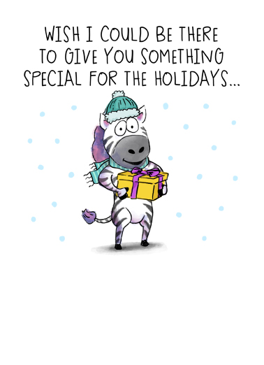 Zebra Holiday Stocking Hat HOL Happy Holidays Card Cover