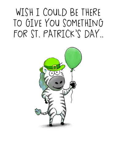 Zebra St Pat St. Patrick's Day Card Cover