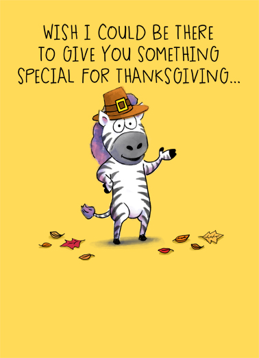 Zebra Thanksgiving  Card Cover