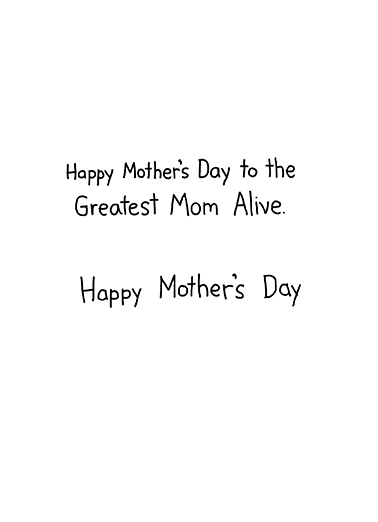 Zombie Moms Mother's Day Card Inside