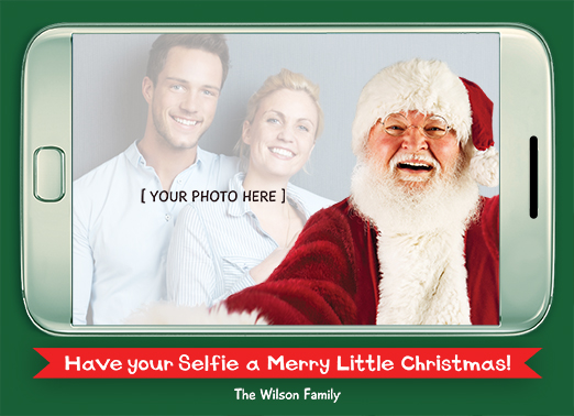 santa selfie horiz adults Christmas Ecard Cover