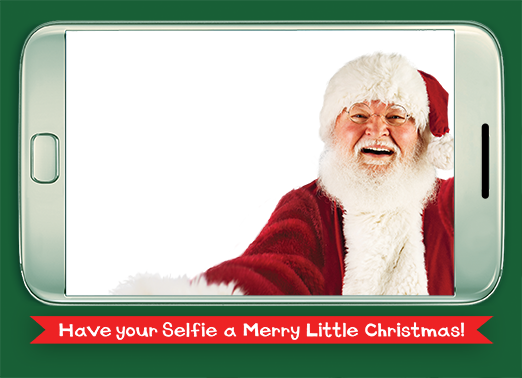 santa selfie horiz adults Christmas Ecard Cover