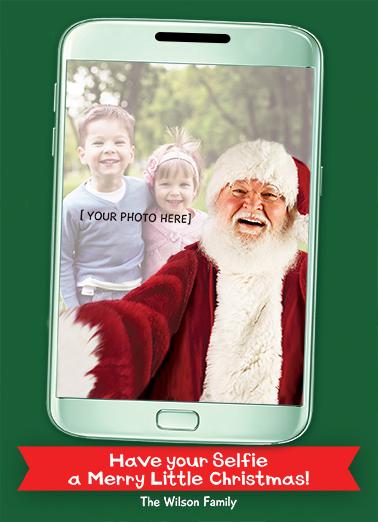 santa selfie vertical Christmas Ecard Cover