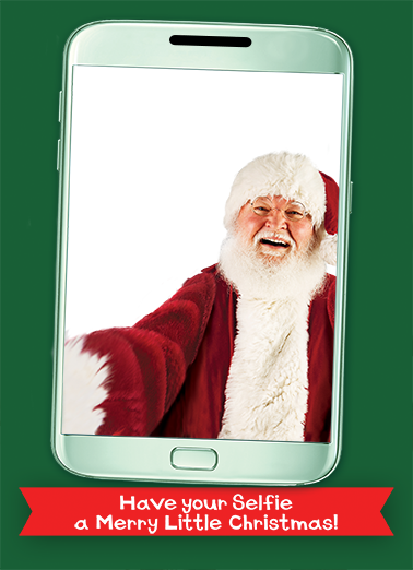 santa selfie vertical Christmas Card Cover