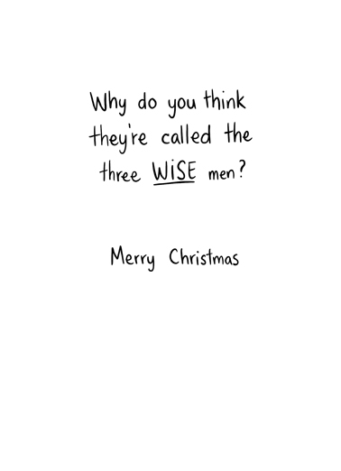 the Wise Men Christmas Ecard Inside