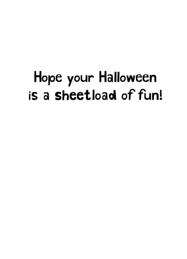 trick or sheet Halloween Card Inside